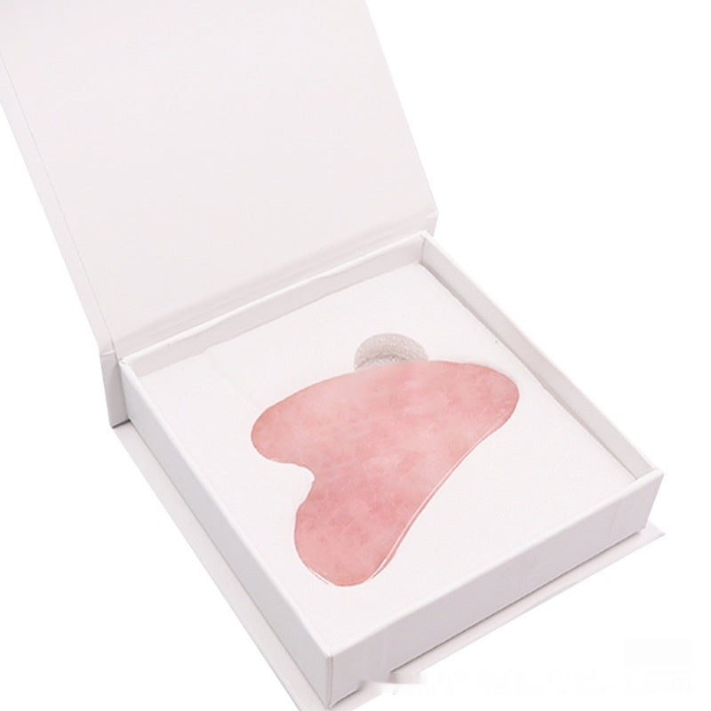 Dewspell Rose Quartz Gua Sha & Facial Roller Set — dual-ended facial roller