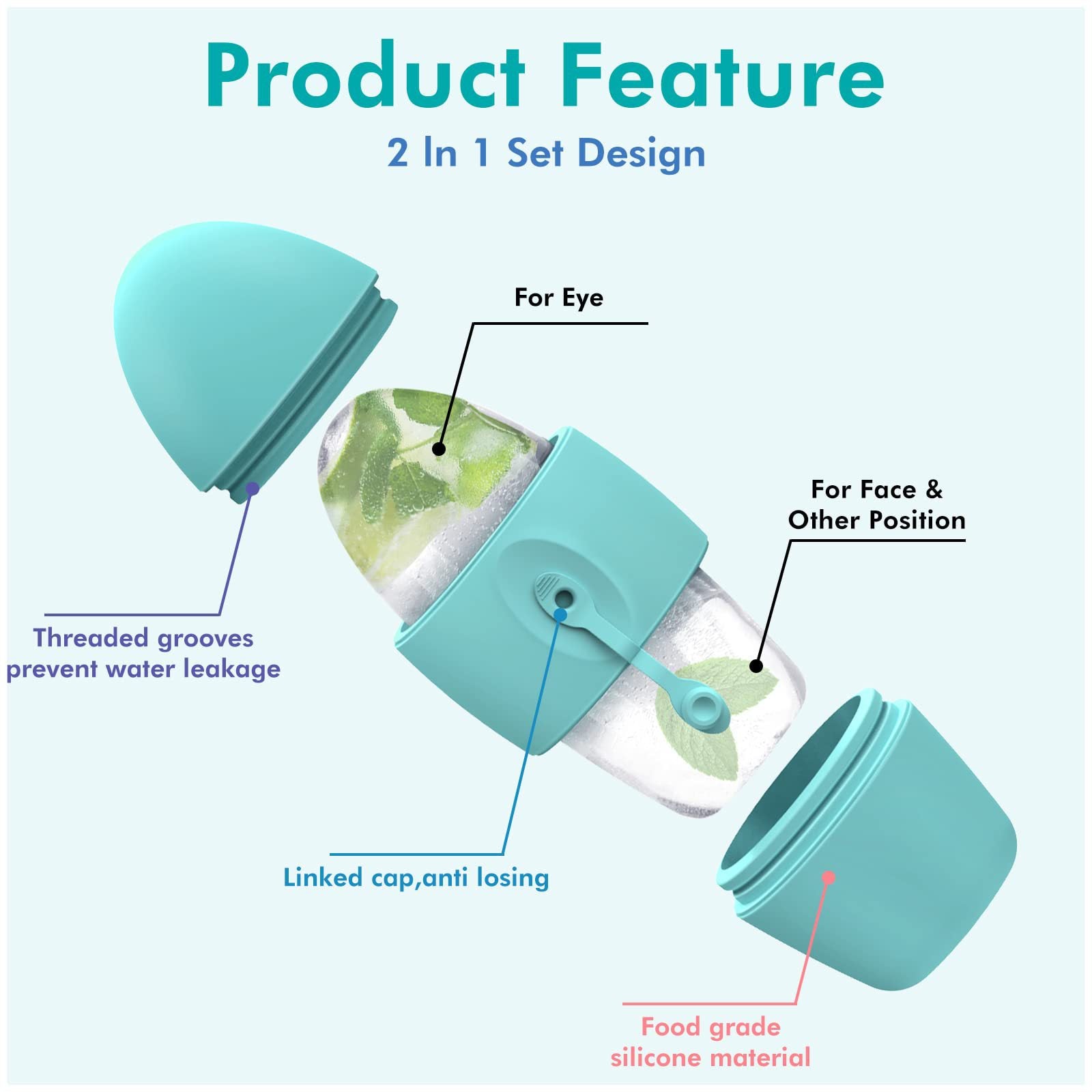 Dewspell Cryo Cloud reusable silicone facial ice roller