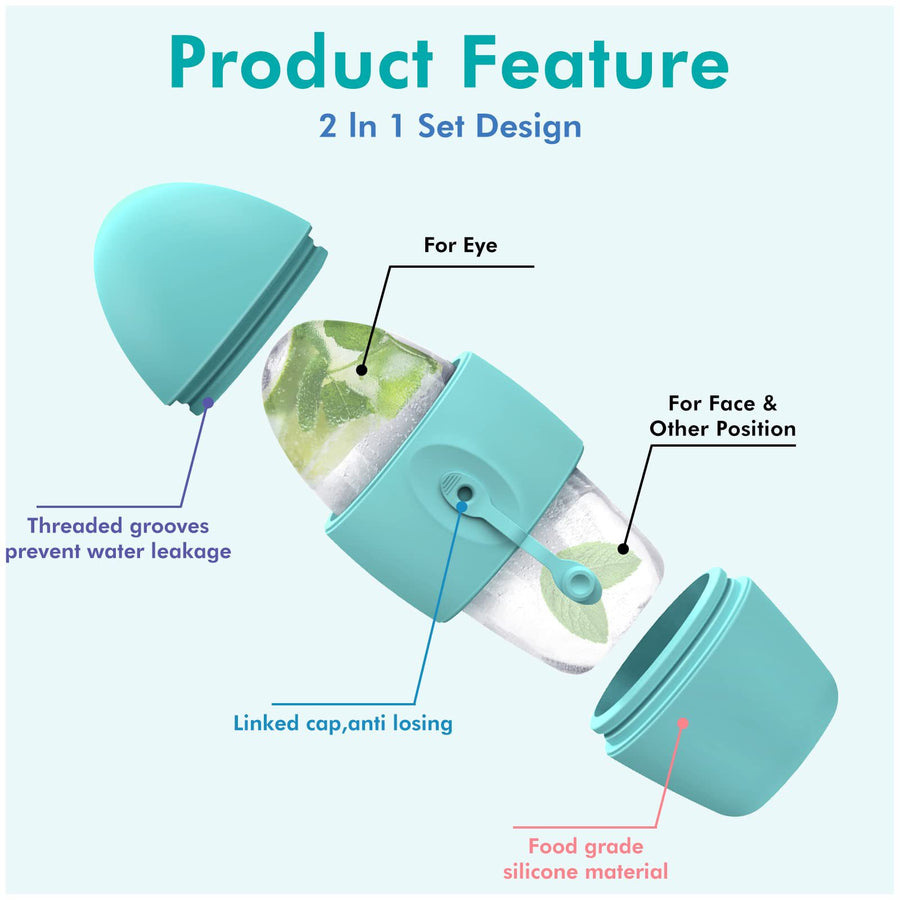 Dewspell Cryo Cloud reusable silicone facial ice roller included in the kit