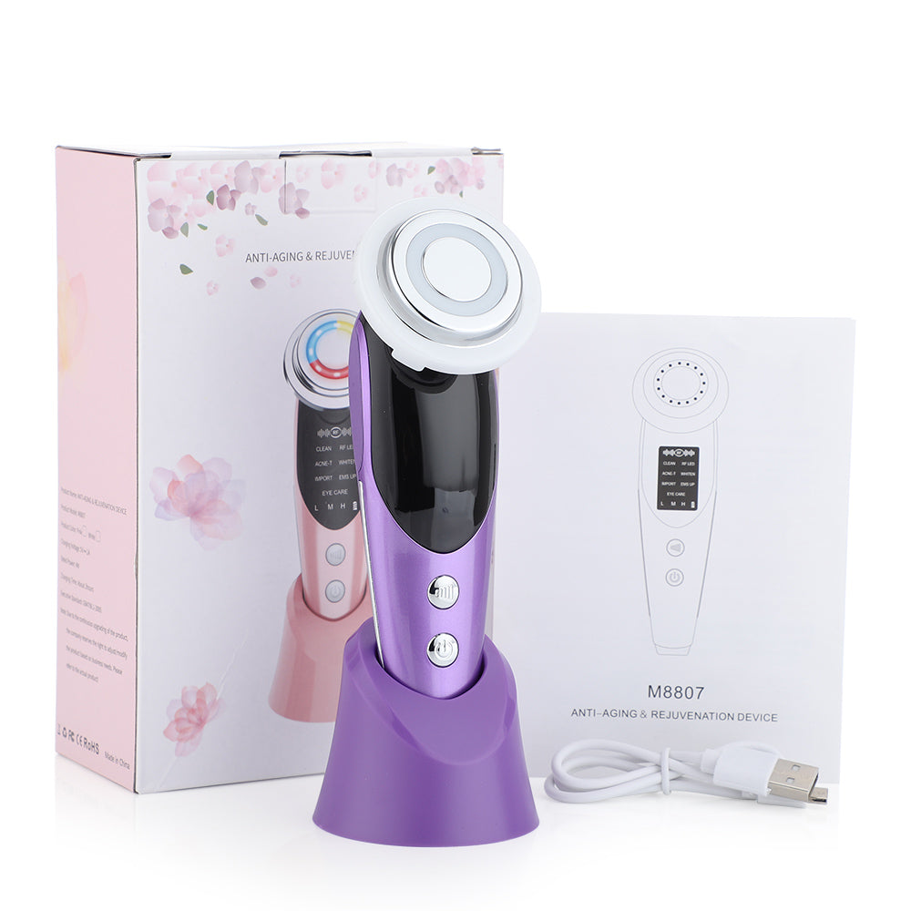 Dewspell 7-in-1 Glow Facial Wand — control panel detail