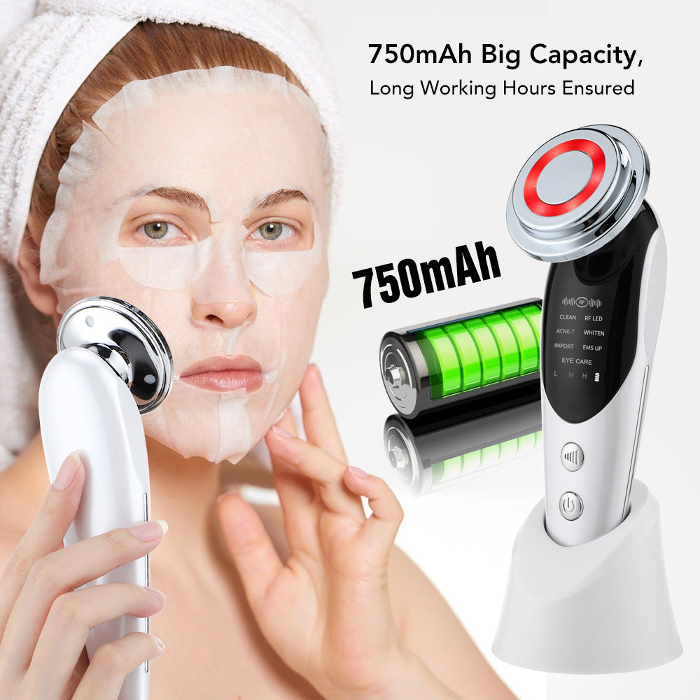 Dewspell 7-in-1 Glow Facial Wand — LED light mode display