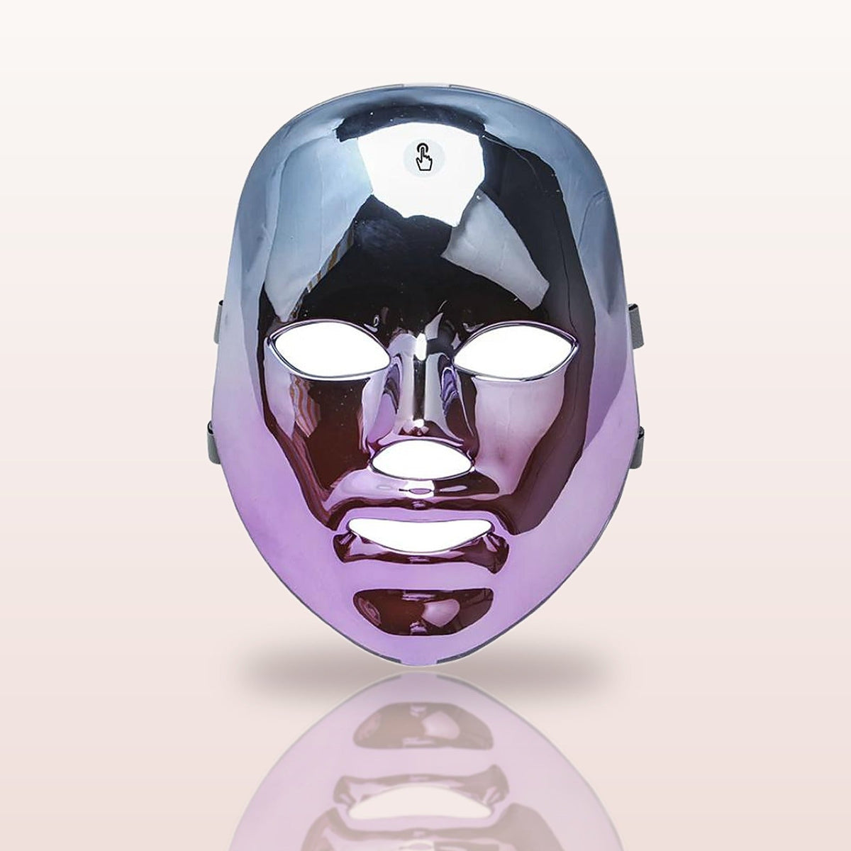 Dewspell LED Light Therapy Face Mask studio view with reflection