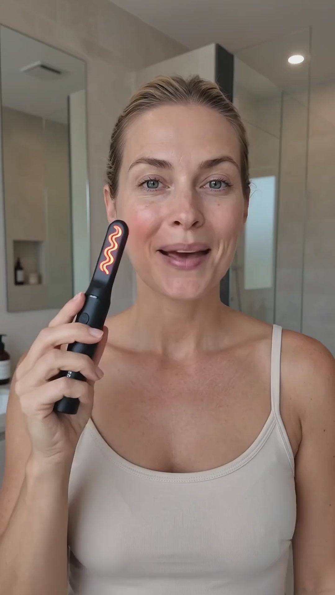 Dewspell Glow Wand in use — presenter demonstration